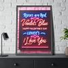 93830-303.jpg Roses Are Red, Violets Are Blue Framed Poster