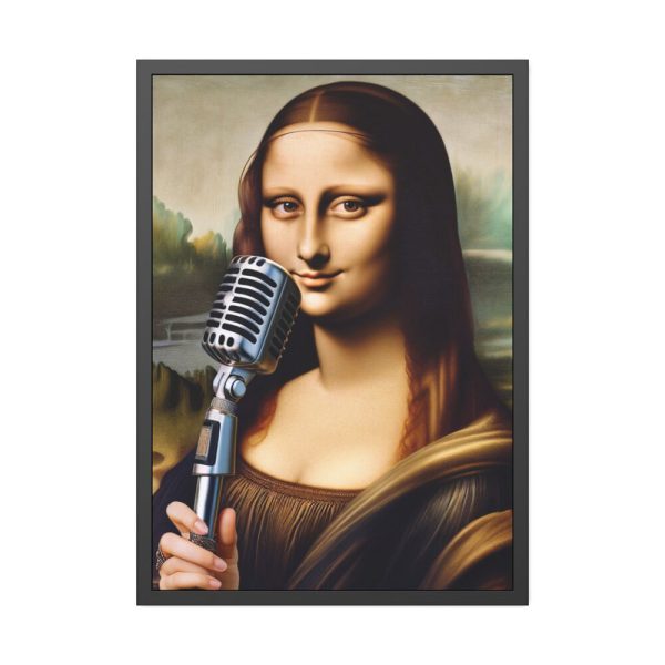93830-320.jpg Mona Lisa Reimagined as a Singer Framed Poster