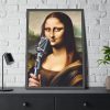93830-323.jpg Mona Lisa Reimagined as a Singer Framed Poster