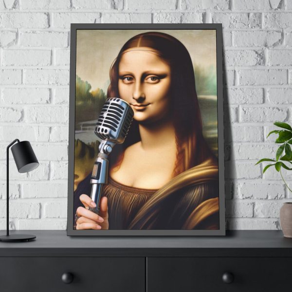 93830-323.jpg Mona Lisa Reimagined as a Singer Framed Poster