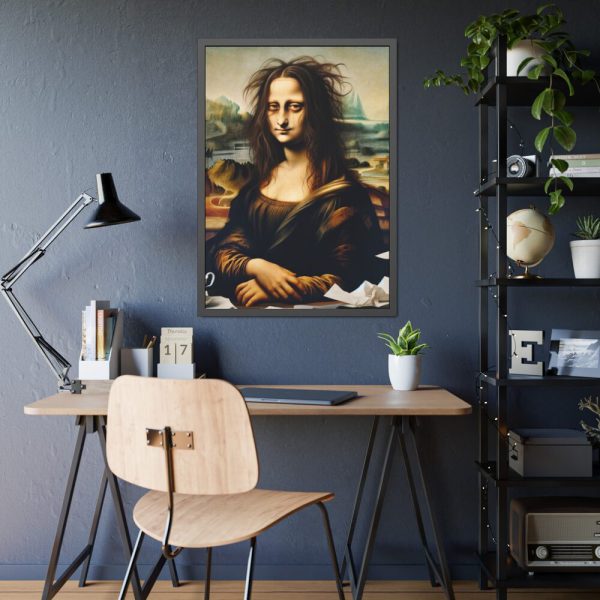 93830-338.jpg Mona Lisa Very Tired From Work Framed Poster