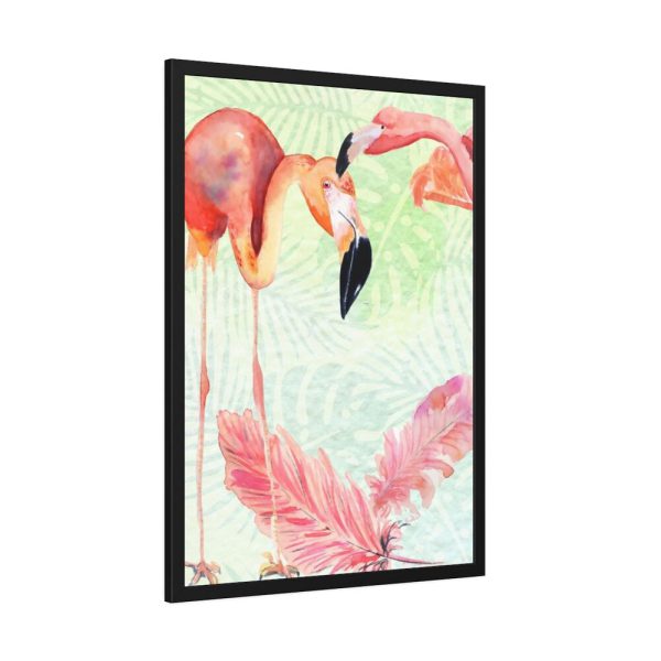 93830-349.jpg Two Flamingos Tropical Framed Poster