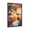 93830-357.jpg Two Tropical Flamingos Framed Poster