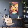 93830-358.jpg Two Tropical Flamingos Framed Poster