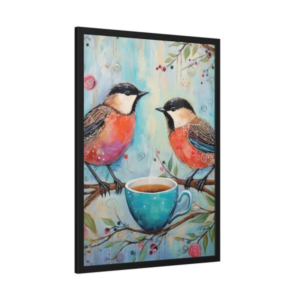 93830-361.jpg Coffee Tea Birds Framed Poster
