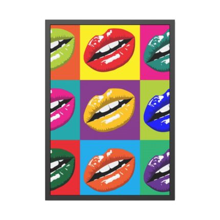 Mouth Lips Pop Art Framed Poster