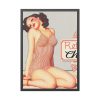 93830-56.jpg Retro Pin-up Lady Art Collag Framed Poster