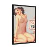 93830-57.jpg Retro Pin-up Lady Art Collag Framed Poster