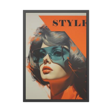 Woman Retro Style Advertisement Framed Poster