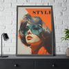 93830-63.jpg Woman Retro Style Advertisement Framed Poster