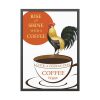 93830-68.jpg Coffee Cup Rooster Retro Framed Poster