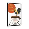 93830-69.jpg Coffee Cup Rooster Retro Framed Poster