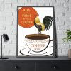 93830-71.jpg Coffee Cup Rooster Retro Framed Poster