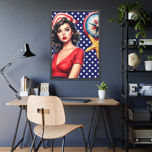 93830-82.jpg Nautical Pinup Girl II Framed Poster