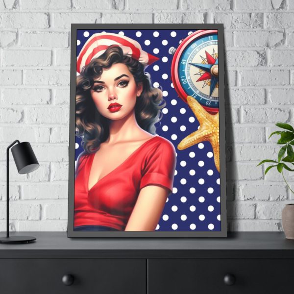 93830-83.jpg Nautical Pinup Girl II Framed Poster