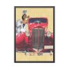 93830-84.jpg Car And Woman Vintage Framed Poster