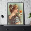 93830-95.jpg Vintage Beer Woman Framed Poster