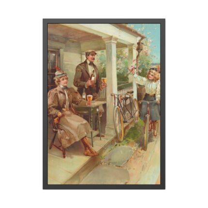 Vintage, Antique Art for Beer With Family Framed Poster