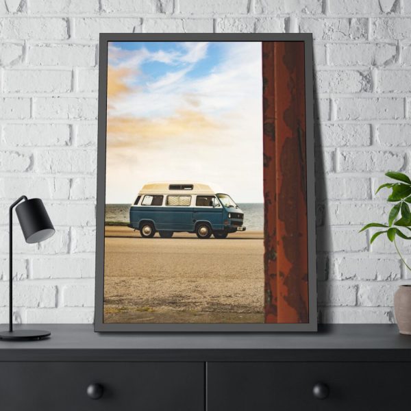 Beach Van Rundown Breakdown Framed Poster