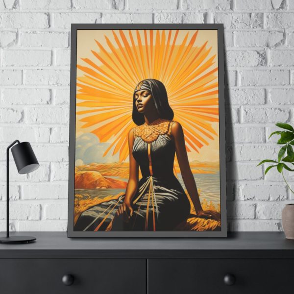 93831-127.jpg Woman Adoring The Sun Travel Framed Poster