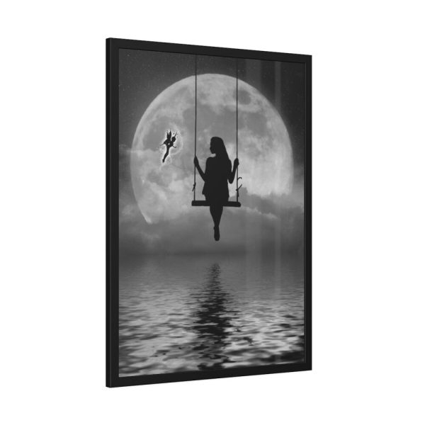 93831-13.jpg Woman On Swing Framed Poster