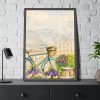 93831-135.jpg Bicycle With Violet Plot Flowers Framed Poster