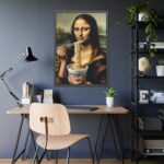 Mona Lisa Eating Instant Noodles Framed Poster - Image 7