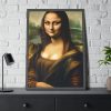 93831-203.jpg Mona Lisa Smiling Framed Poster