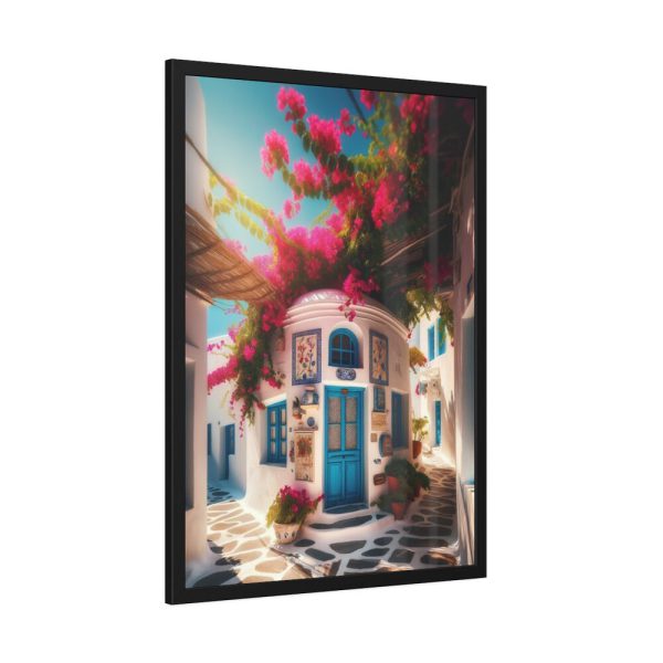 Charming Architecture of a Greek Island Framed Poster