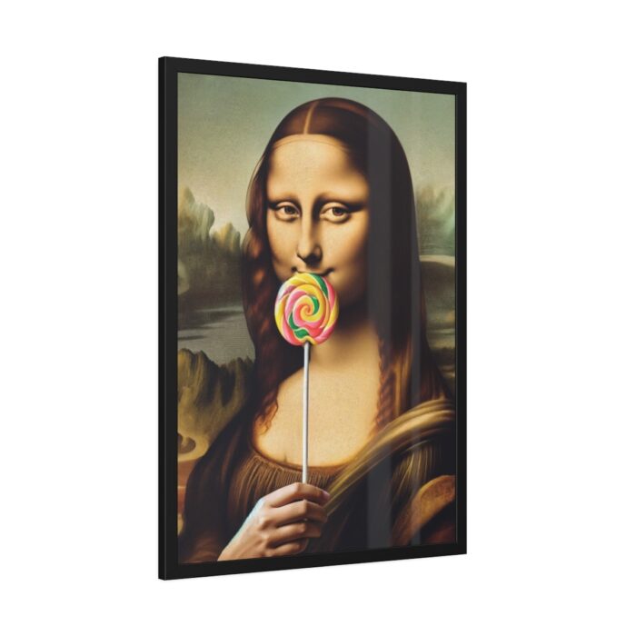 Mona Lisa with a Colorful Lollipop Framed Poster - Image 6