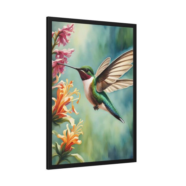 93831-261.jpg Hummingbird Flower Art Framed Poster