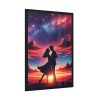 Romantic Silhouettes of a Couple Framed Poster