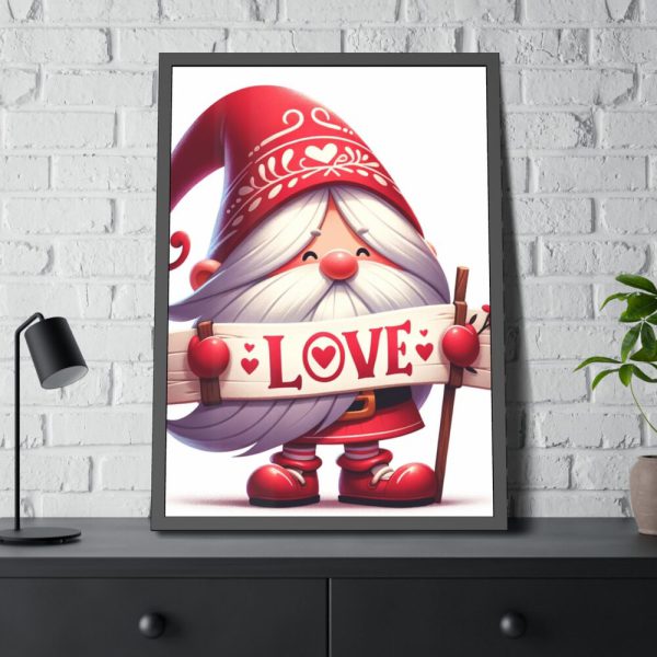 Whimsical Gnome Character Framed Poster