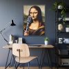 93831-322.jpg Mona Lisa Reimagined as a Singer Framed Poster
