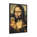 Mona Lisa Making a Duckface Framed Poster - Image 6