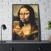 93831-335.jpg Mona Lisa Making a Duckface Framed Poster