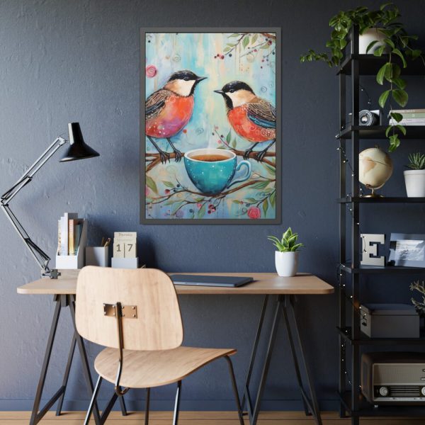 93831-362.jpg Coffee Tea Birds Framed Poster