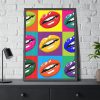 93831-55.jpg Mouth Lips Pop Art Framed Poster