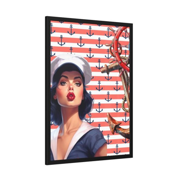 93831-73.jpg Nautical Pinup Girl I Framed Poster