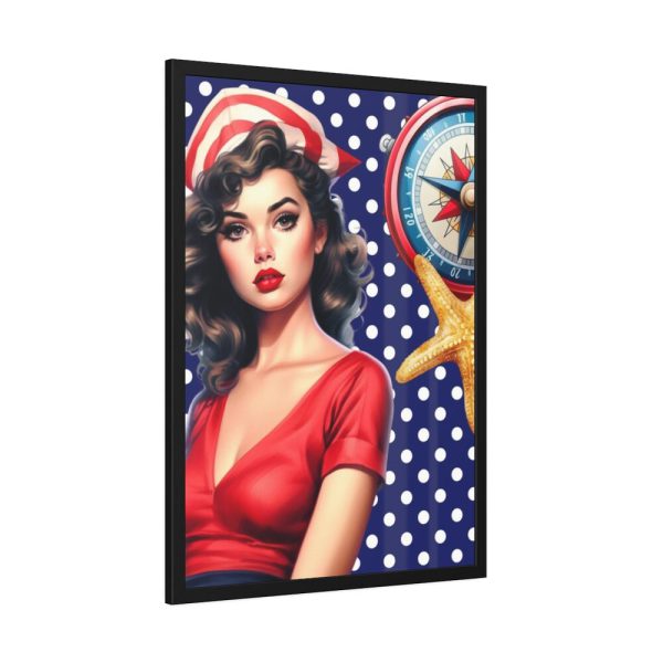 93831-81.jpg Nautical Pinup Girl II Framed Poster