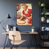 93831-90.jpg Christmas Woman From 1950 Framed Poster