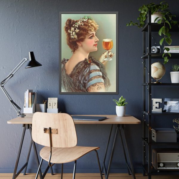 93831-94.jpg Vintage Beer Woman Framed Poster