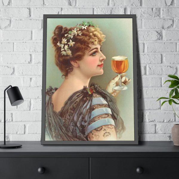 93831-95.jpg Vintage Beer Woman Framed Poster