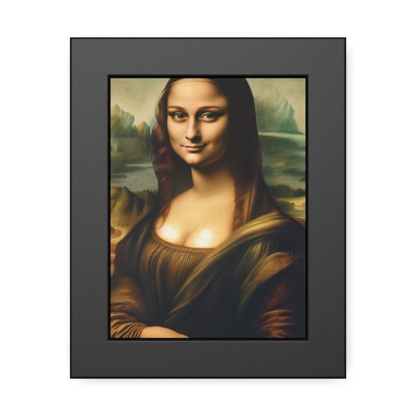 93832-4.jpg Mona Lisa Smiling Framed Poster