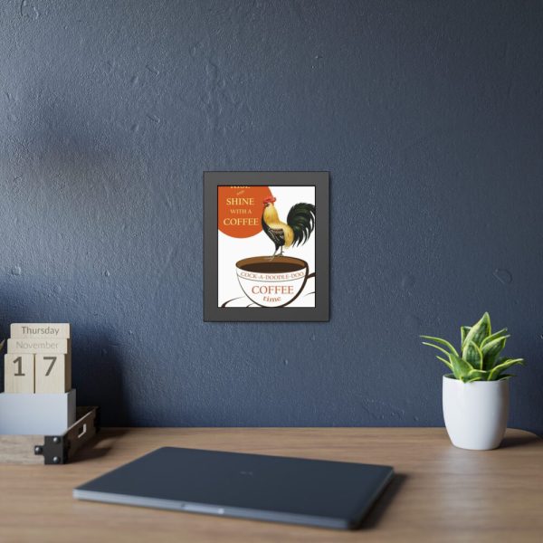 93834-2.jpg Coffee Cup Rooster Retro Framed Poster