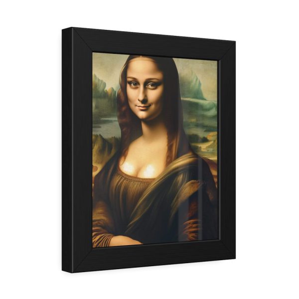 93834-5.jpg Mona Lisa Smiling Framed Poster