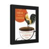93835-1.jpg Coffee Cup Rooster Retro Framed Poster