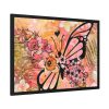 93854-104.jpg Tropical Flower Butterfly Art Framed Poster