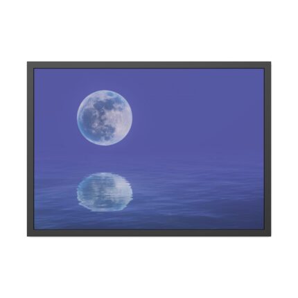 Moon Water Lake Reflection Framed Poster