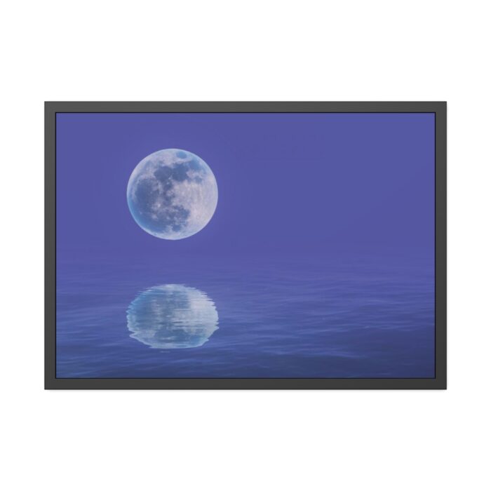 Moon Water Lake Reflection Framed Poster - Image 1